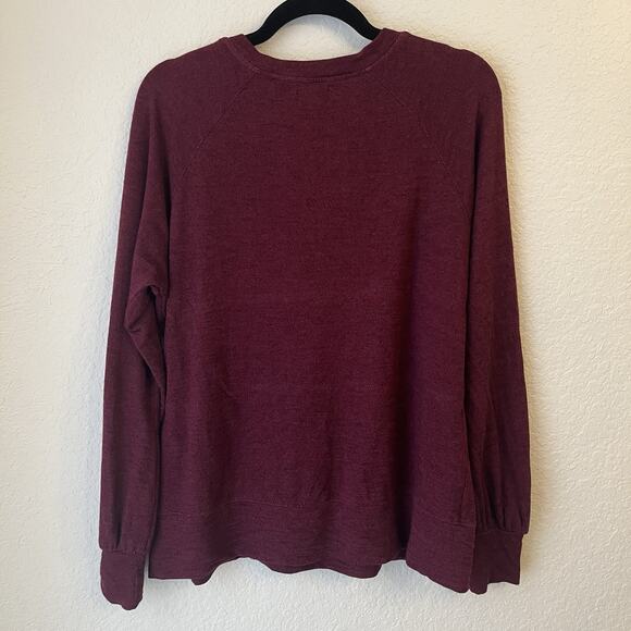 Sundry Sweatshirt Womens 2 Medium Burgundy Maroon Space Dye Crewneck Pullover - Picture 5 of 10